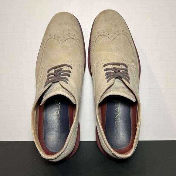 Mens COLE HAAN Original Grand OS Wingtip Oxford Shoes / Size 9.5 Medium - Picture 5 of 9